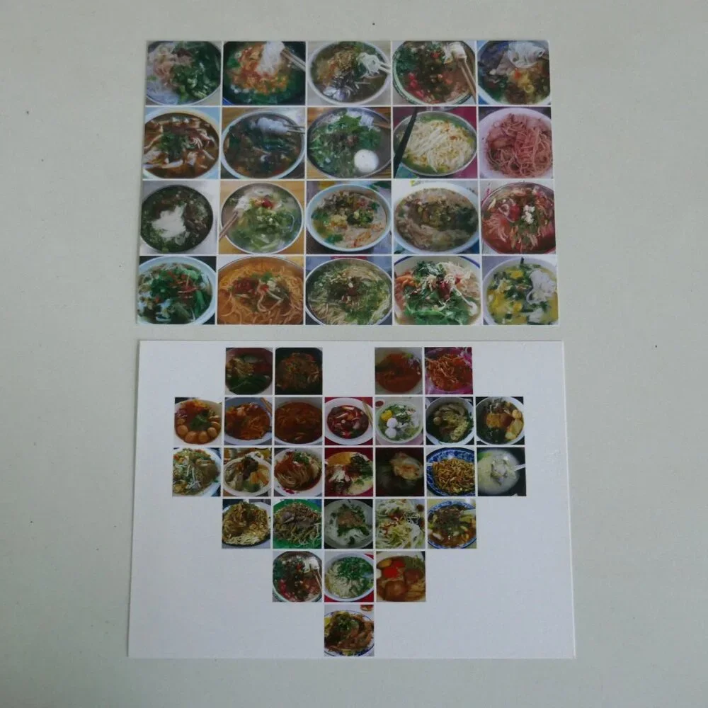 set of 5 Asian street foods 5x7 collage prints
